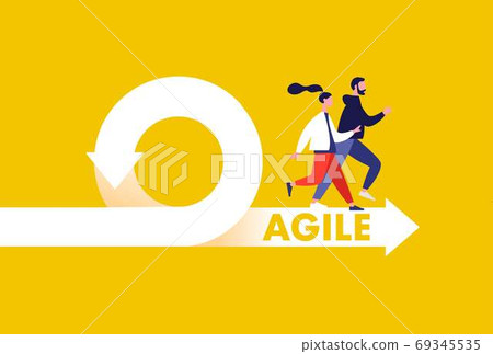 Agile development methodology icon vector illustration. Agile Life Cycle Icon Vector. Agile development methodology icon vector illustration. Agile Life Cycle Icon Vector. 69345535