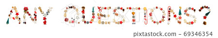 Colorful Christmas Decoration Letter Building Word Any Questions Colorful Christmas Decoration Letter Building Word Any Questions 69346354