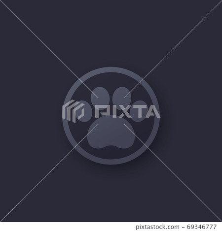 paw icon, vector logo for app paw icon, vector logo for app 69346777