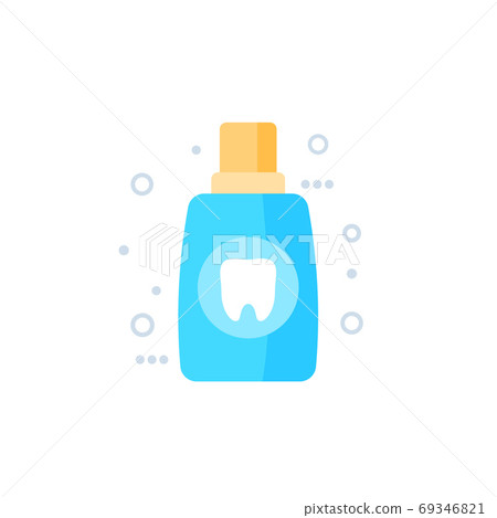 Mouthwash, oral rinse vector icon 69346821