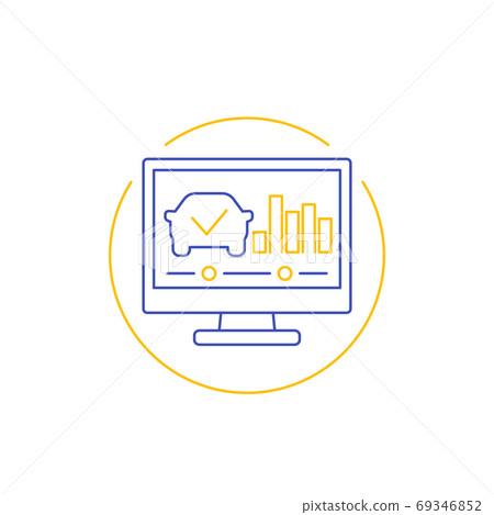 car diagnostics icon, line vector car diagnostics icon, line vector 69346852