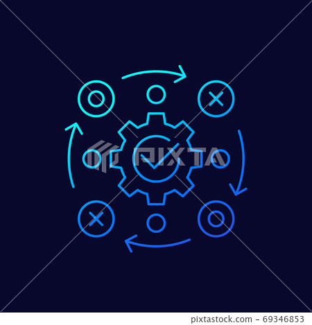 project management thin line icon project management thin line icon 69346853