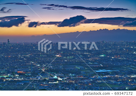 [俯瞰大阪平原（夜景）]地點：大阪府八重洲美津濃地藏大坂關大 69347172