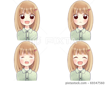 情緒和悲傷的女孩 69347560