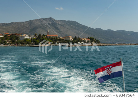View on Orebic town on Peljesac Peninsula View on Orebic town on Peljesac Peninsula 69347564