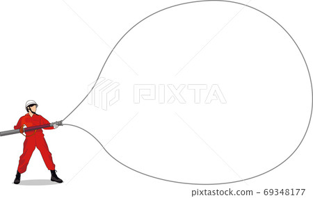 Firefighter balloon illustration 69348177