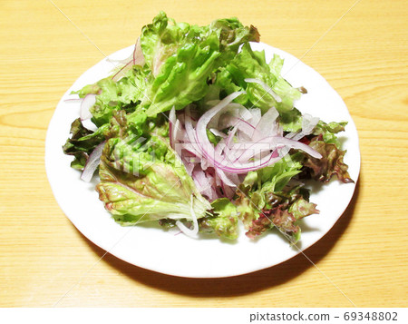 Sunny lettuce and red onion salad 69348802