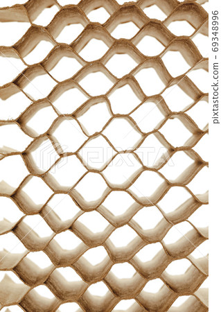 honeycomb cells of cardboard stiffering rib background 69348996