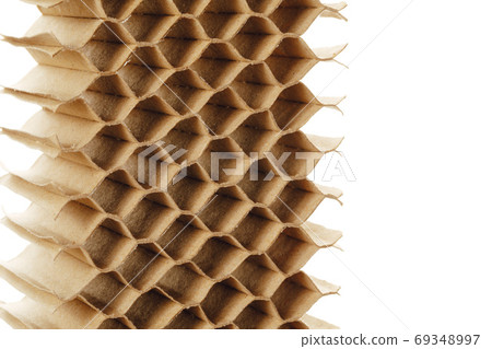 honeycomb cells of cardboard stiffering rib background honeycomb cells of cardboard stiffering rib background 69348997