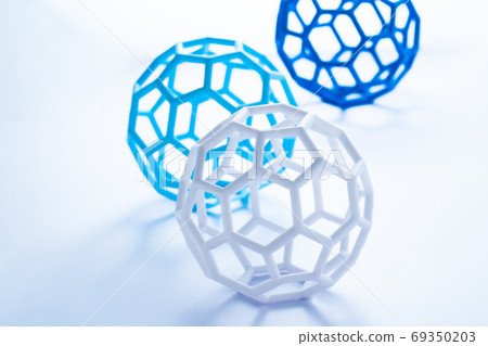 Carbon fullerene graphene honeycomb structure 69350203