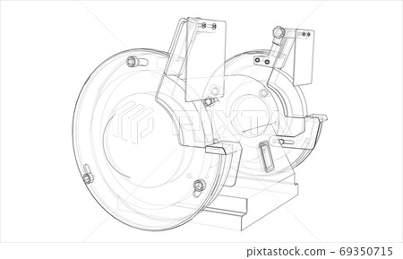 Outline electric grindstone 69350715
