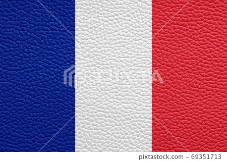 france flag painted on leather texture france flag painted on leather texture 69351713