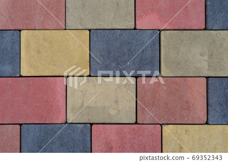 colorful paving or wall decoration tile texture 69352343