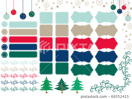 可以用於聖誕節的框架集（裝飾品，經典裝飾品，木頭） 69352415