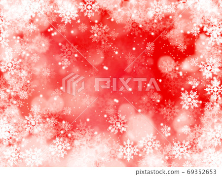 Background illustration of snow and crystals shining brightly red 69352653