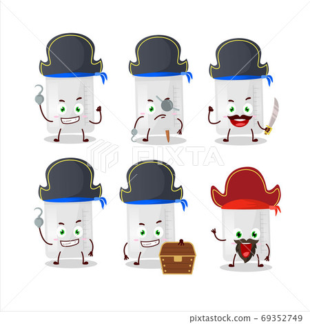 Cartoon character of science bottle with various pirates emoticons Cartoon character of science bottle with various pirates emoticons 69352749