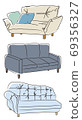 Sofa illustration set 69356327