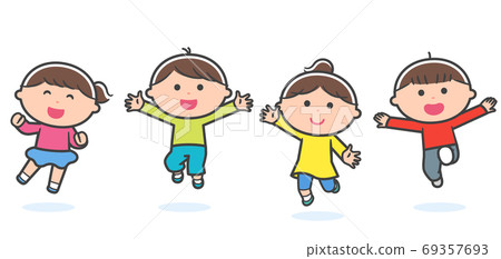 孩子們跳在一起/與線 孩子們跳在一起/與線 69357693