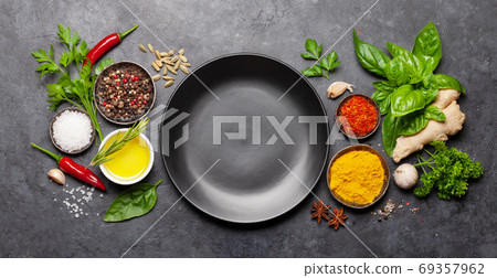 Various spices, herbs and condiments Various spices, herbs and condiments 69357962