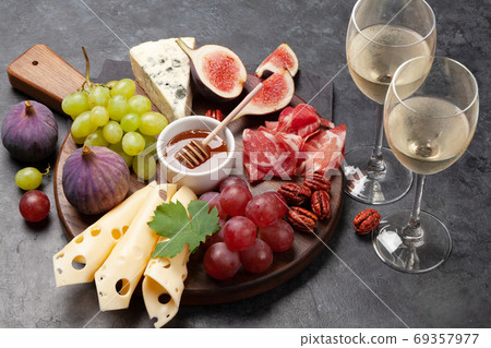 Antipasto plate. Appetizer board Antipasto plate. Appetizer board 69357977