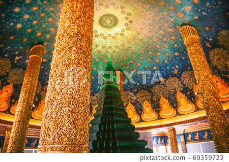 Wat Paknam Bhasicharoen, a temple, pagoda and Buddha statue in Bangkok Thailand 69359723