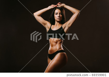 sexy fitness woman posing in underwear sexy fitness woman posing in underwear 69359901