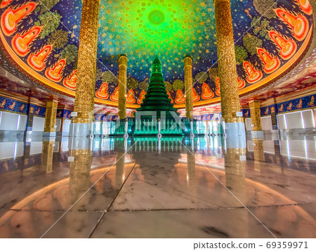 Wat Paknam Bhasicharoen, a temple, pagoda and Buddha statue in Bangkok Thailand Wat Paknam Bhasicharoen, a temple, pagoda and Buddha statue in Bangkok Thailand 69359971