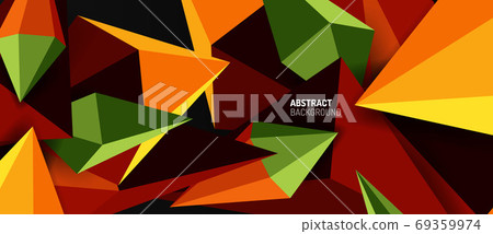 3d low poly abstract shape background vector illustration 3d low poly abstract shape background vector illustration 69359974