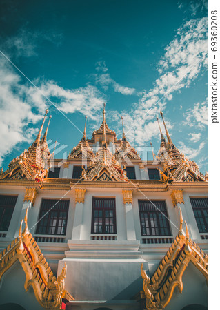 Loha Prasat temple in Bangkok old town in Thailand Loha Prasat temple in Bangkok old town in Thailand 69360208