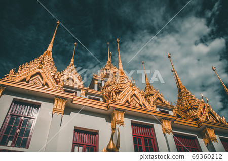 Loha Prasat temple in Bangkok old town in Thailand Loha Prasat temple in Bangkok old town in Thailand 69360212