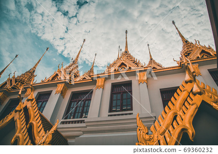 Loha Prasat temple in Bangkok old town in Thailand Loha Prasat temple in Bangkok old town in Thailand 69360232