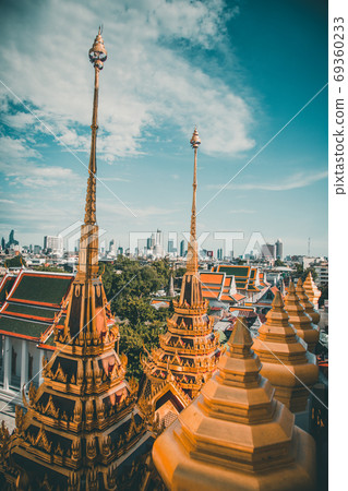 Loha Prasat temple in Bangkok old town in Thailand Loha Prasat temple in Bangkok old town in Thailand 69360233