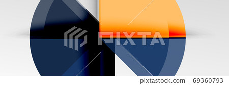 Bright color circles, abstract round shapes and triangles composition with shadow effects. Vector modern geometric design template Bright color circles, abstract round shapes and triangles composition with shadow effects. Vector modern geometric design template 69360793