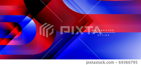 Vector geometric abstract background with lines and modern forms. Fluid gradient with abstract round shapes and shadow and light effects Vector geometric abstract background with lines and modern forms. Fluid gradient with abstract round shapes and shadow and light effects 69360795