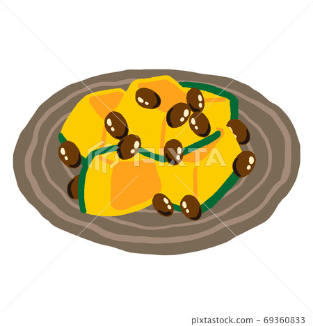 Winter solstice pumpkin and red beans boiled in cousin 69360833