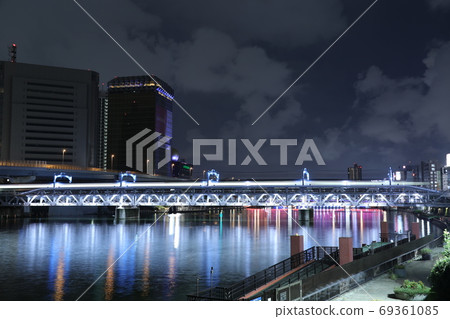 Tobu overpass light up Sumida River Walk 69361085