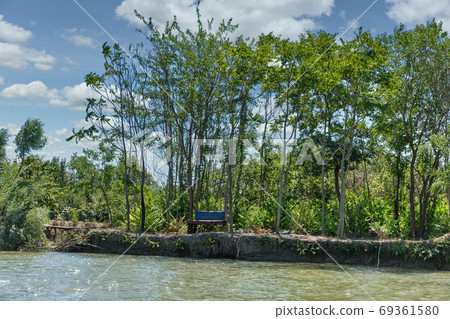 Danube biosphere reserve Ankudinovo river summer landscape. Vilkove, Ukraine. 69361580