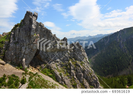 Sarnia Skala peak in Tatra mountains Poland Sarnia Skala peak in Tatra mountains Poland 69361619