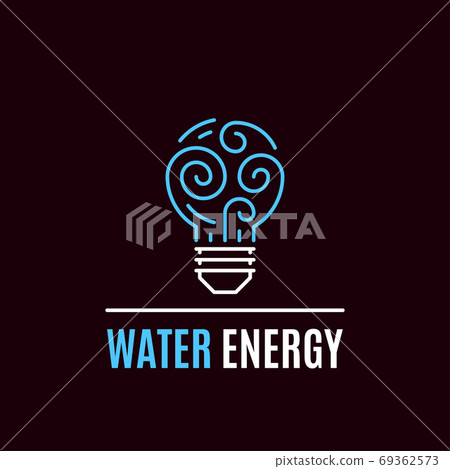 Water energy logo template, flat style icon design. Water energy logo template, flat style icon design. 69362573