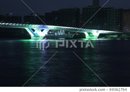 Toyosu Ohashi illuminated Toyosu Ohashi illuminated 69362764