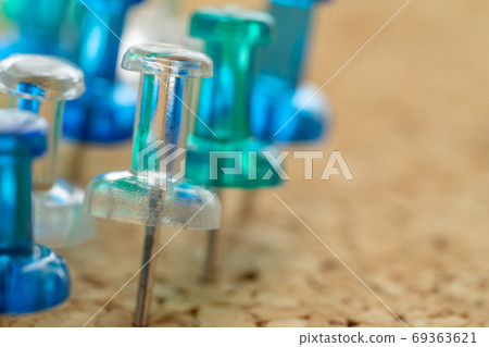 Cork board and thumbtack 69363621