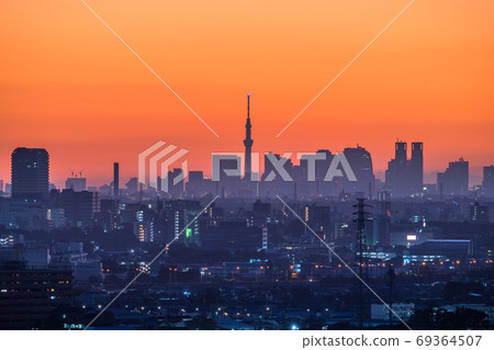 《東京》東京的黎明和暮光天際線 《東京》東京的黎明和暮光天際線 69364507