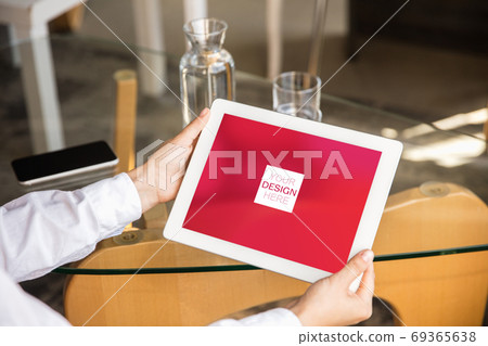 Devices or gadgets with copyspace for ad - mockup, digital concept 69365638