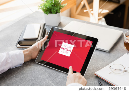 Devices or gadgets with copyspace for ad - mockup, digital concept 69365648