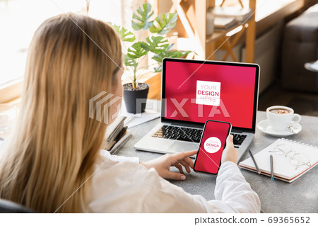 Devices or gadgets with copyspace for ad - mockup, digital concept Devices or gadgets with copyspace for ad - mockup, digital concept 69365652