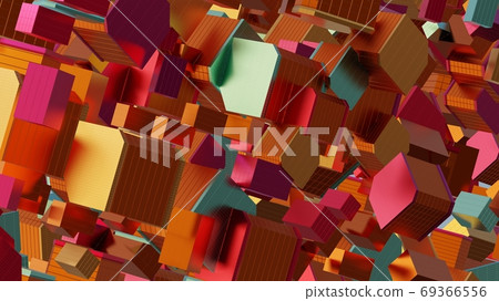 Abstract architectural composition made of cubes Abstract architectural composition made of cubes 69366556