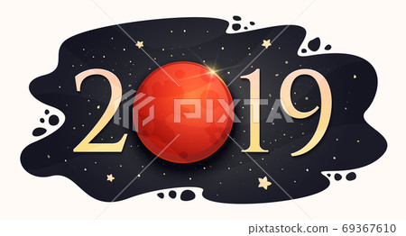 Lunar eclipse 21 January 2019. Vector illustration Lunar eclipse 21 January 2019. Vector illustration 69367610