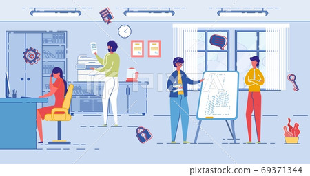 Office Work with Employees, Project Management. Office Work with Employees, Project Management. 69371344
