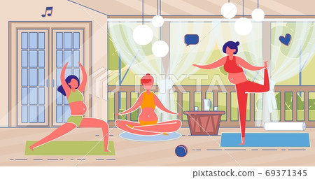 Relaxing Yoga Practices for Three Pregnant Girls 69371345
