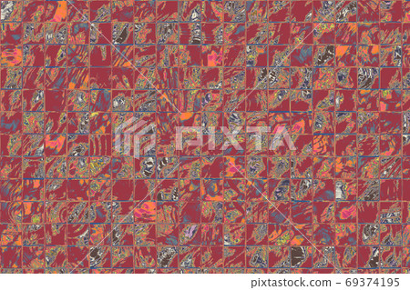 Mosaic composition pattern as background texture 69374195